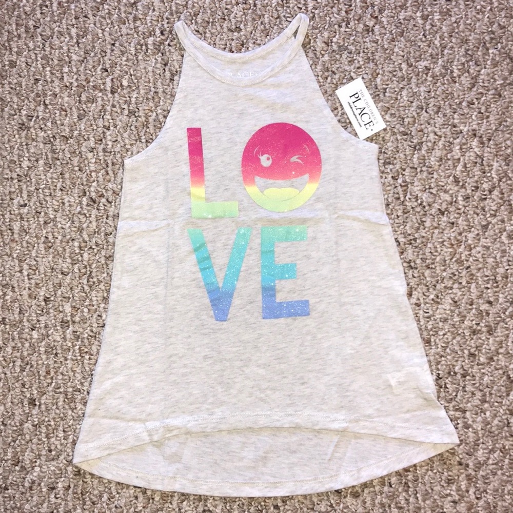 The Children's Place Girls Emoji Tank Top, S (5/6)